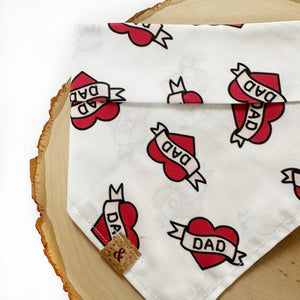 i love dad dog bandana
