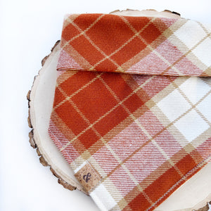 chai latte flannel dog bandana