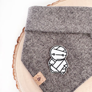 mummy man flannel dog bandana