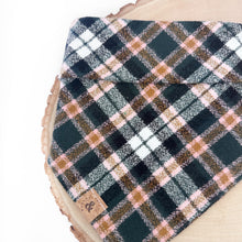 Load image into Gallery viewer, warm timberline flannel dog bandana
