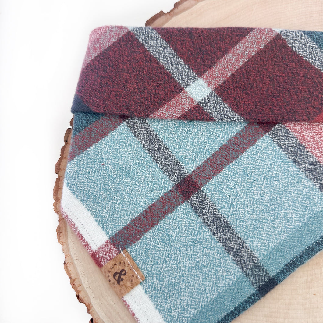 sugar plum flannel dog bandana
