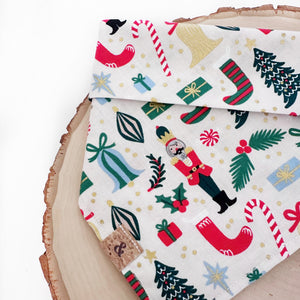 deck the halls dog bandana