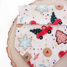 Load image into Gallery viewer, santa's cookies dog bandanas
