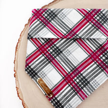 Load image into Gallery viewer, frosted plaid dog bandana
