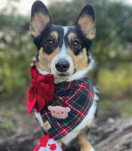 Load image into Gallery viewer, blitzen&#39;s plaid dog bandana

