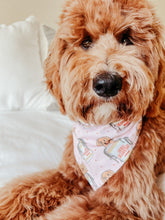 Load image into Gallery viewer, cup doodles (pink) dog bandana

