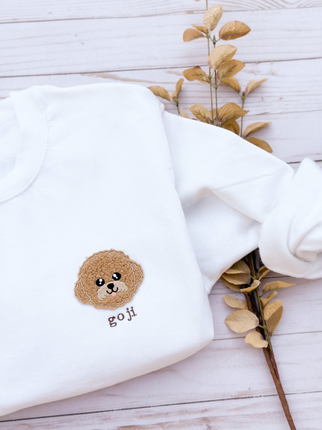 personalized oodle crewneck - white (S, M, L only)