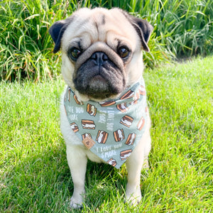 green i love you s'mores dog bandana