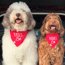 Load image into Gallery viewer, kisses dog bandana
