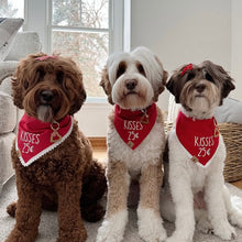 Load image into Gallery viewer, kisses dog bandana
