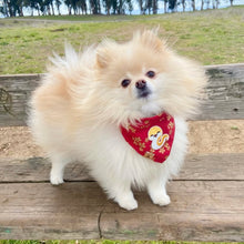 Load image into Gallery viewer, LNY snake blossoms dog bandana
