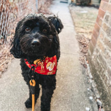 Load image into Gallery viewer, LNY snake blossoms dog bandana
