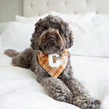Load image into Gallery viewer, salted caramel flannel dog bandana
