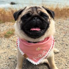Load image into Gallery viewer, pink daisy dream dog bandana
