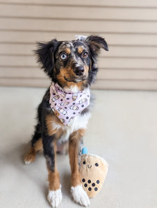 taro panda milk tea dog bandana