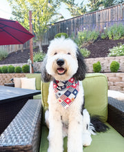 Load image into Gallery viewer, patriotic patchwork dog bandana
