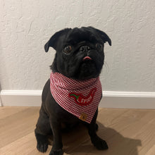 Load image into Gallery viewer, red houndstooth dog bandana
