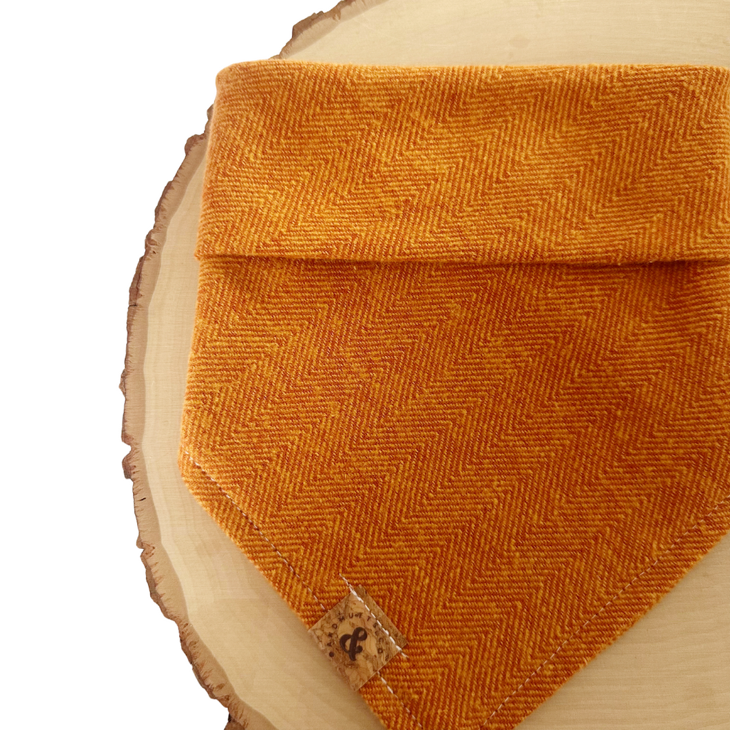 ginger herringbone dog bandana