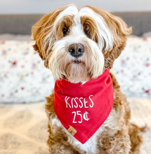 Load image into Gallery viewer, kisses dog bandana
