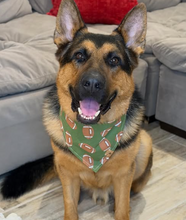 Load image into Gallery viewer, football sunday dog bandana
