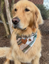 Load image into Gallery viewer, caramel apple flannel dog bandana
