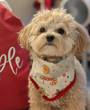 Load image into Gallery viewer, santa's cookies dog bandanas
