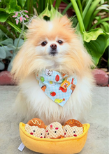 Load image into Gallery viewer, bento barkers blue dog bandana
