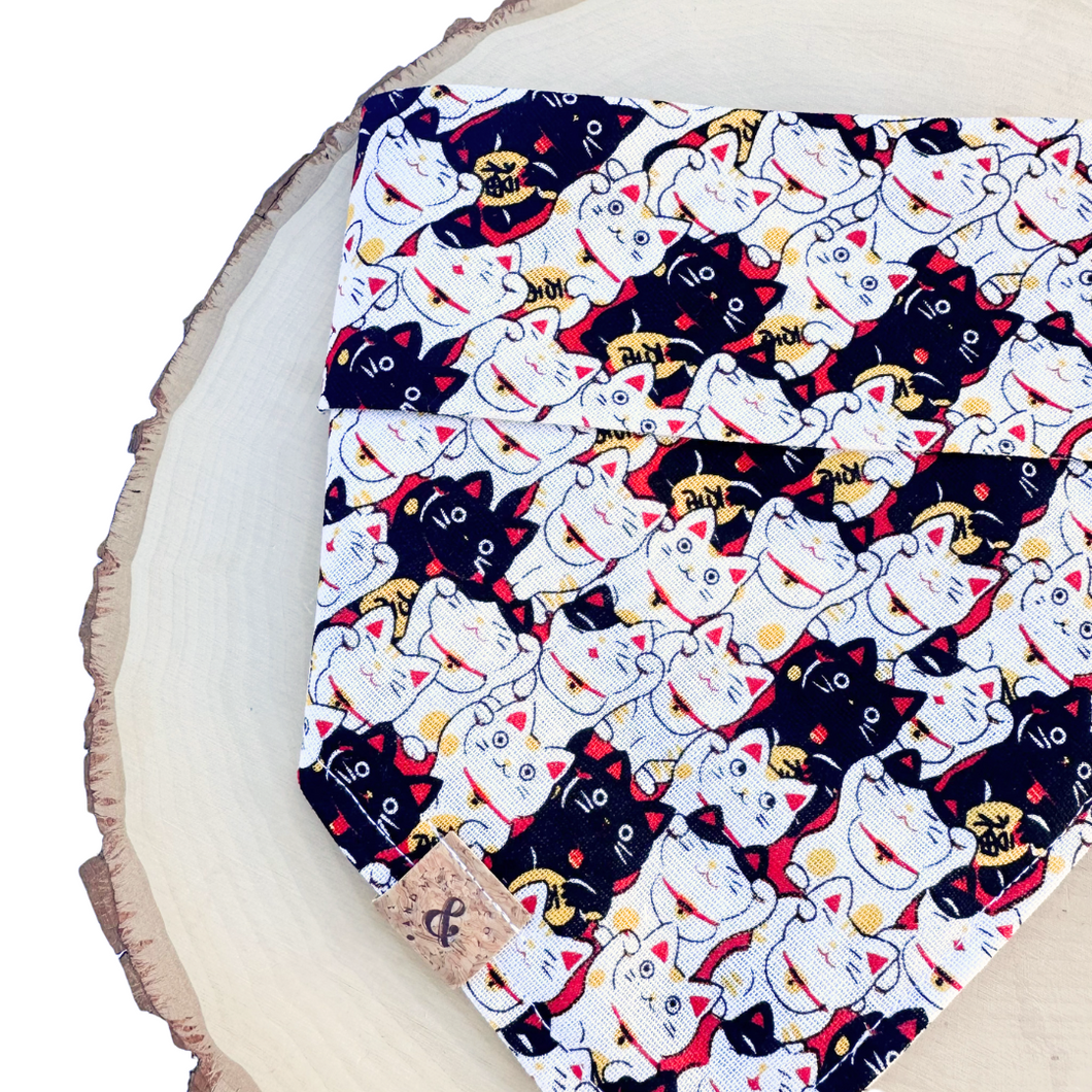 LNY lucky kitties dog bandana