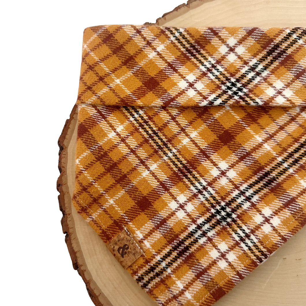 salted caramel flannel dog bandana