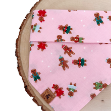 Load image into Gallery viewer, gingerbread kisses dog bandana
