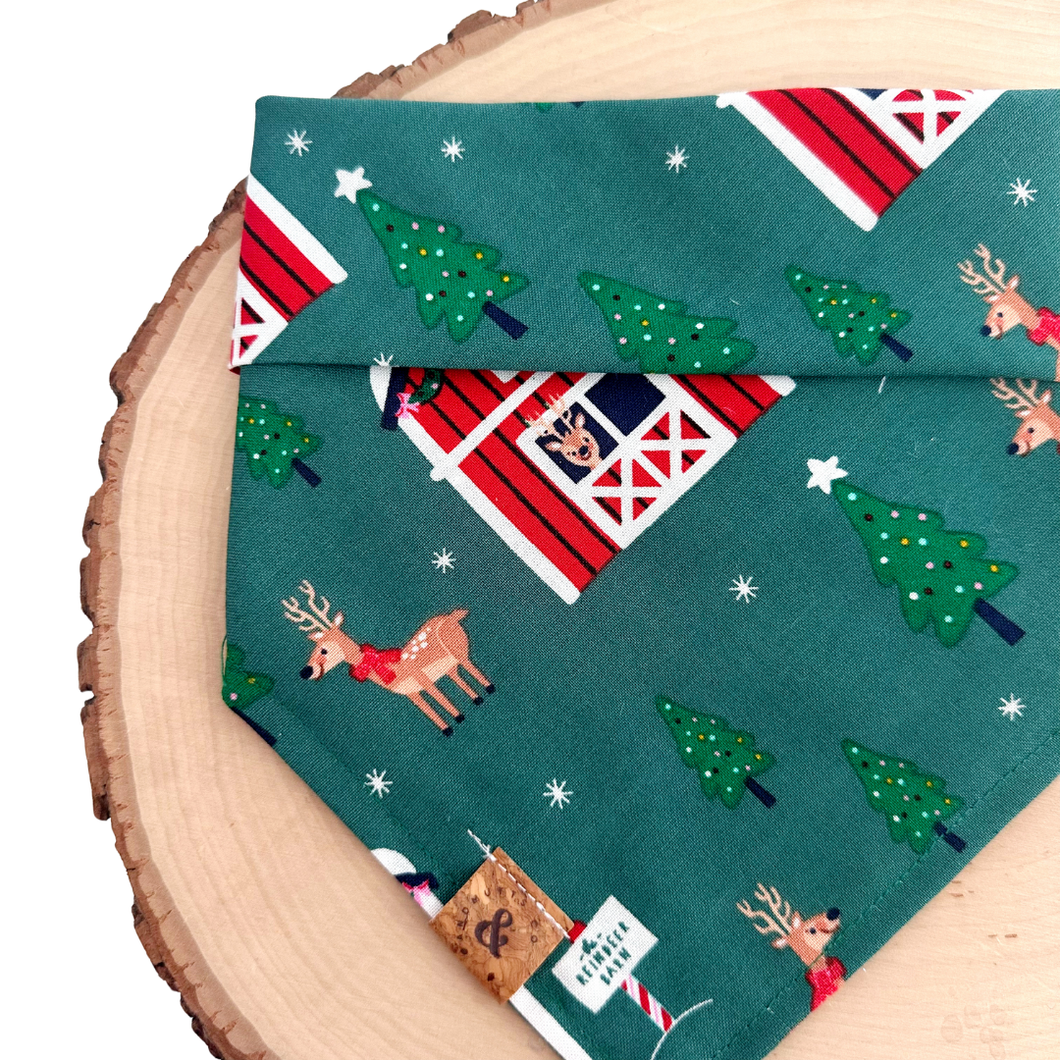 the reindeer barn dog bandana