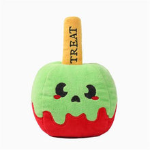 Load image into Gallery viewer, spooky squeaky candy apple dog toy (flip me!)
