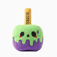 Load image into Gallery viewer, spooky squeaky candy apple dog toy (flip me!)

