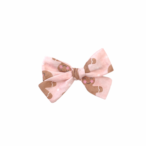 gingerbread jingle hair bow