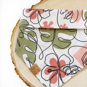 hawaiian hibiscus dog bandana