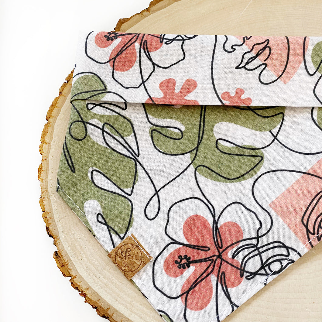 hawaiian hibiscus dog bandana