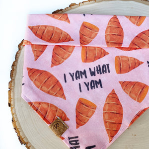 i yam what i yam pink dog bandana