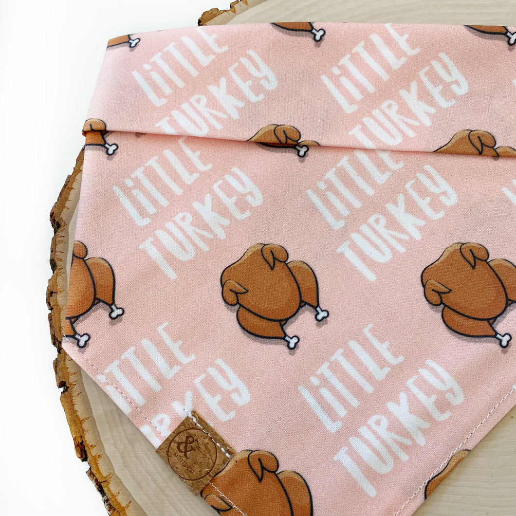 LAST CHANCE! pink little turkey dog bandana