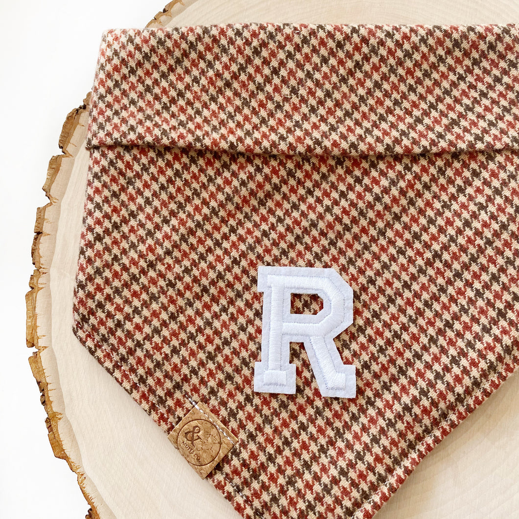 snickerdoodle letterman dog bandana