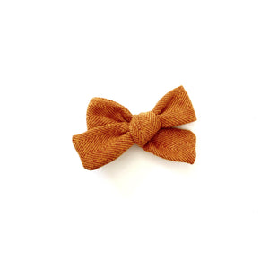 ginger herringbone hair bow