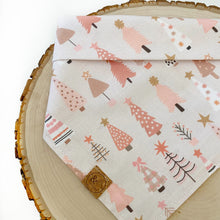 Load image into Gallery viewer, LAST CHANCE! pink christmas dog bandana (XS, S/M)
