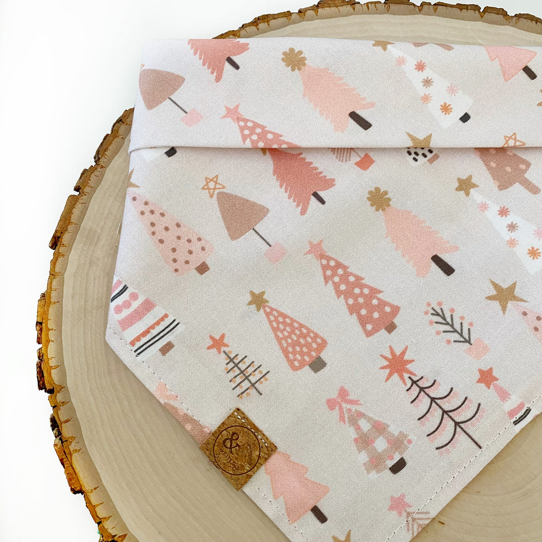 LAST CHANCE! pink christmas dog bandana (XS, S/M)