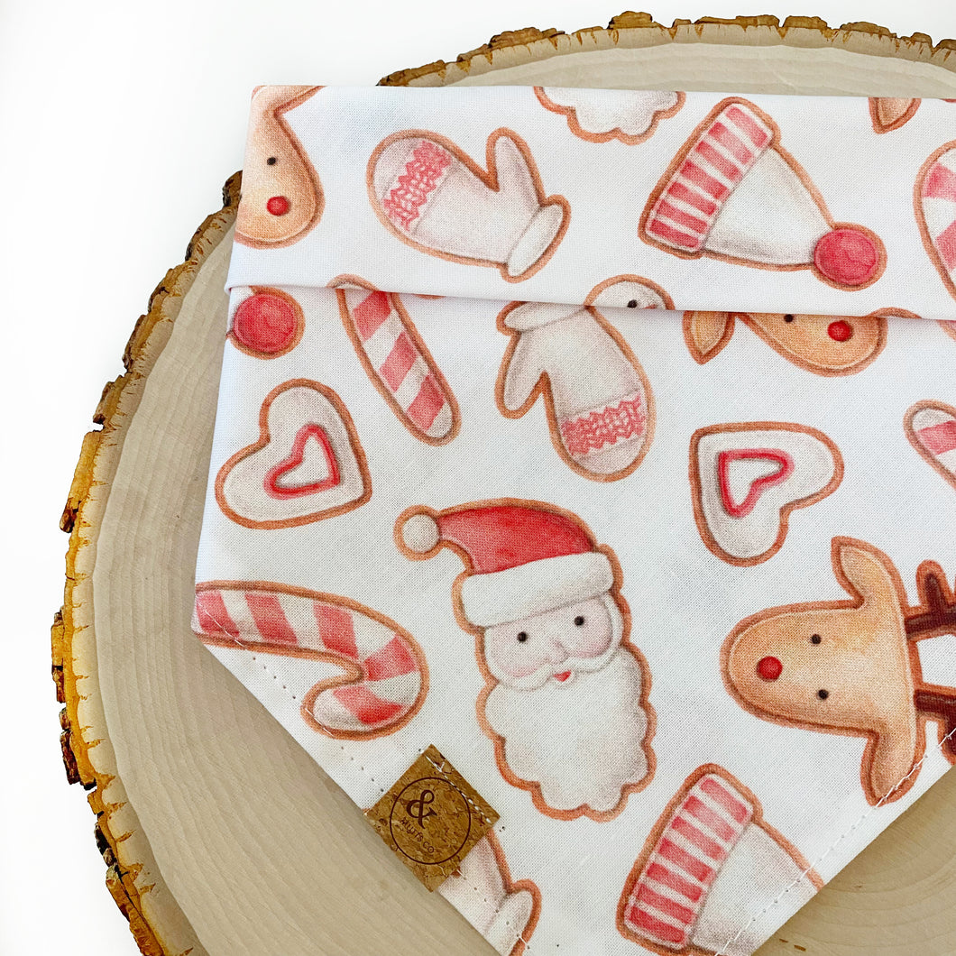 LAST CHANCE! reindeer cookies dog bandana (S, S/M, M)