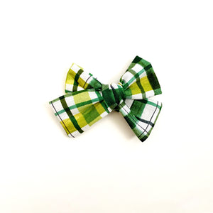 lucky plaid hair bow