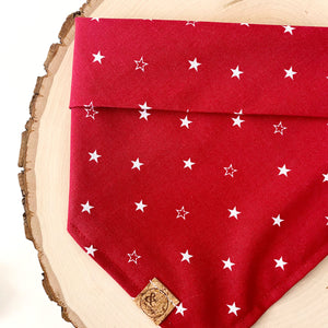 red stars dog bandana