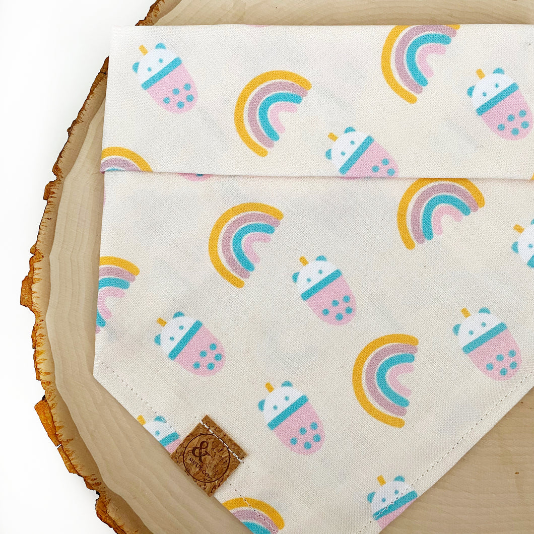 panda milk tea dog bandana