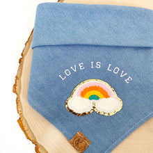 Load image into Gallery viewer, love is love dog bandana
