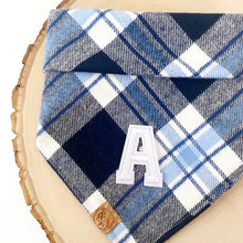 Load image into Gallery viewer, skyline flannel letterman dog bandana
