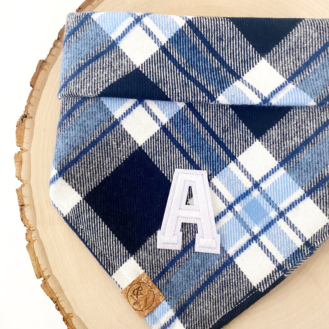 skyline flannel letterman dog bandana