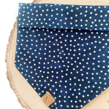 Load image into Gallery viewer, patriotic blue stars dog bandana
